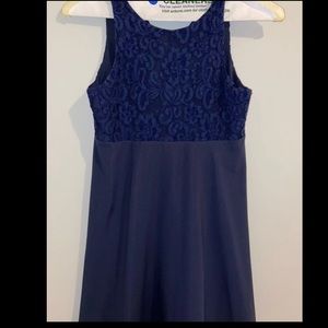 Nordstrom Kids Lace Navy Dress